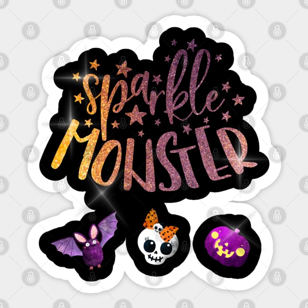 Sparkle Monster Funny Halloween Cute Easy Costume Sticker by Bramblier